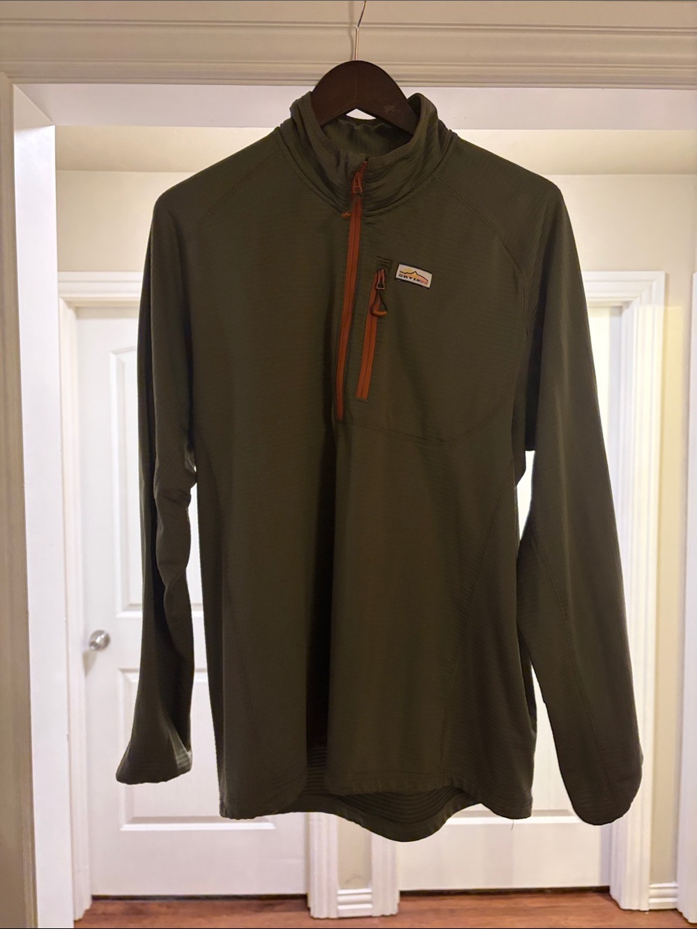 Orvis Men's Olive Green Quarter-Zip Pullover